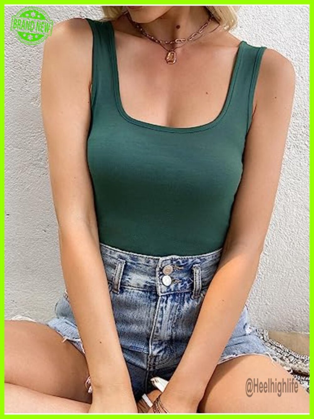 Cotton Spandex Crop Tank Tops 4 Pack Racerback Yoga Workout Athletic Shirts - Picture 5 of 6